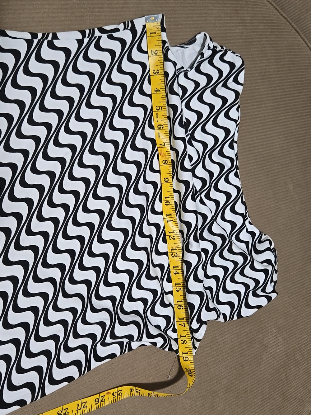 INC International Concepts Black White Swirl Graphic Blouse